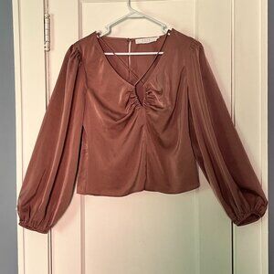 ASTR the label strappy keyhole blouse mauve medium feminine coquette going out